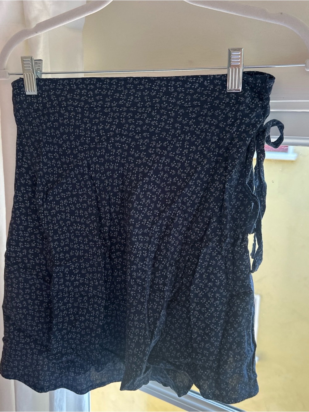 Brandy Melville Navy Blue Floral Skirt